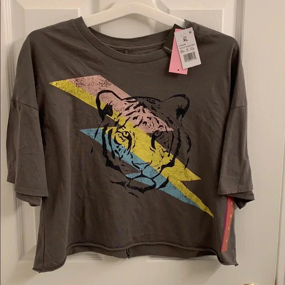 NWT Grayson Threads Tiger Crop Top size XL - Picture 2 of 4